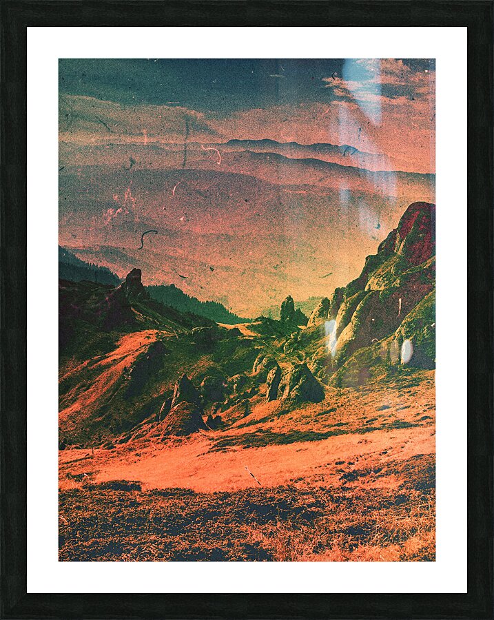 Psychedelic Planet california clouds color Picture Frame print