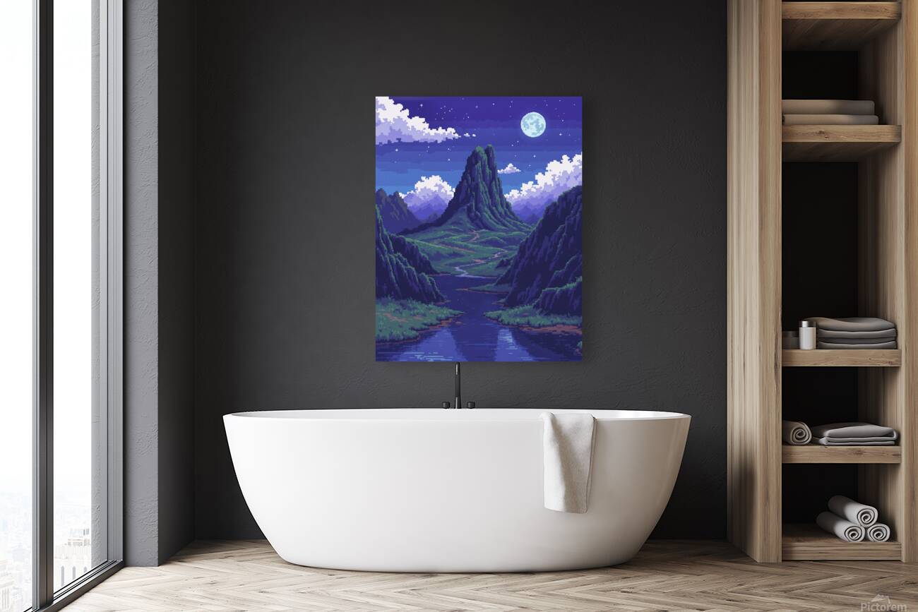 mountains river winter Reproduction