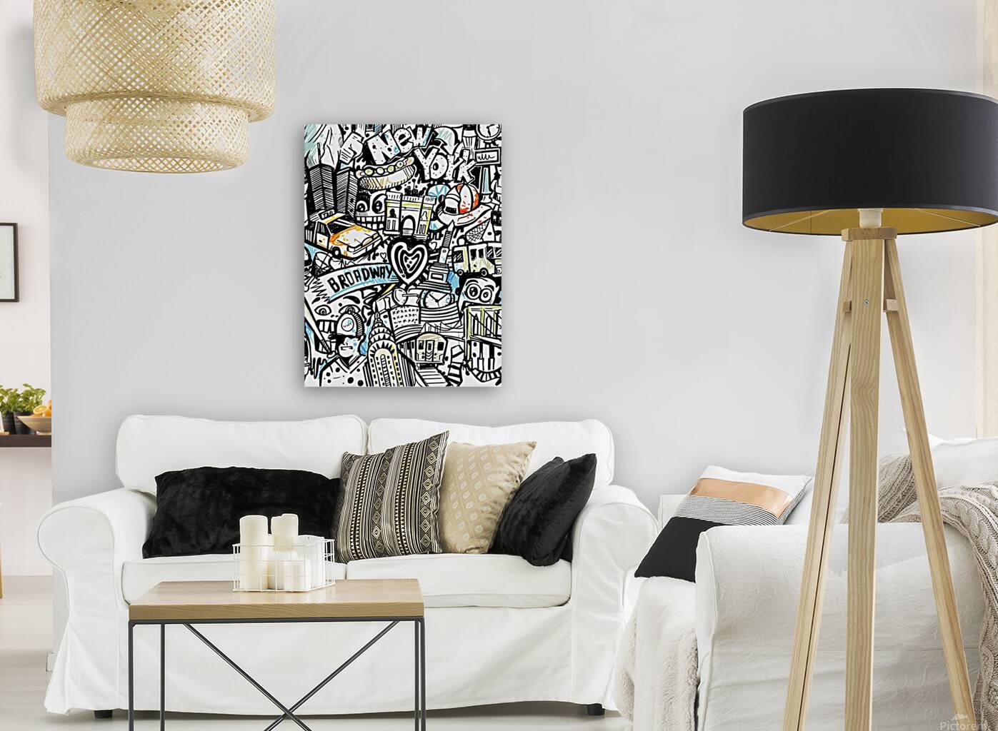 Doodle new york city nyc Reproduction