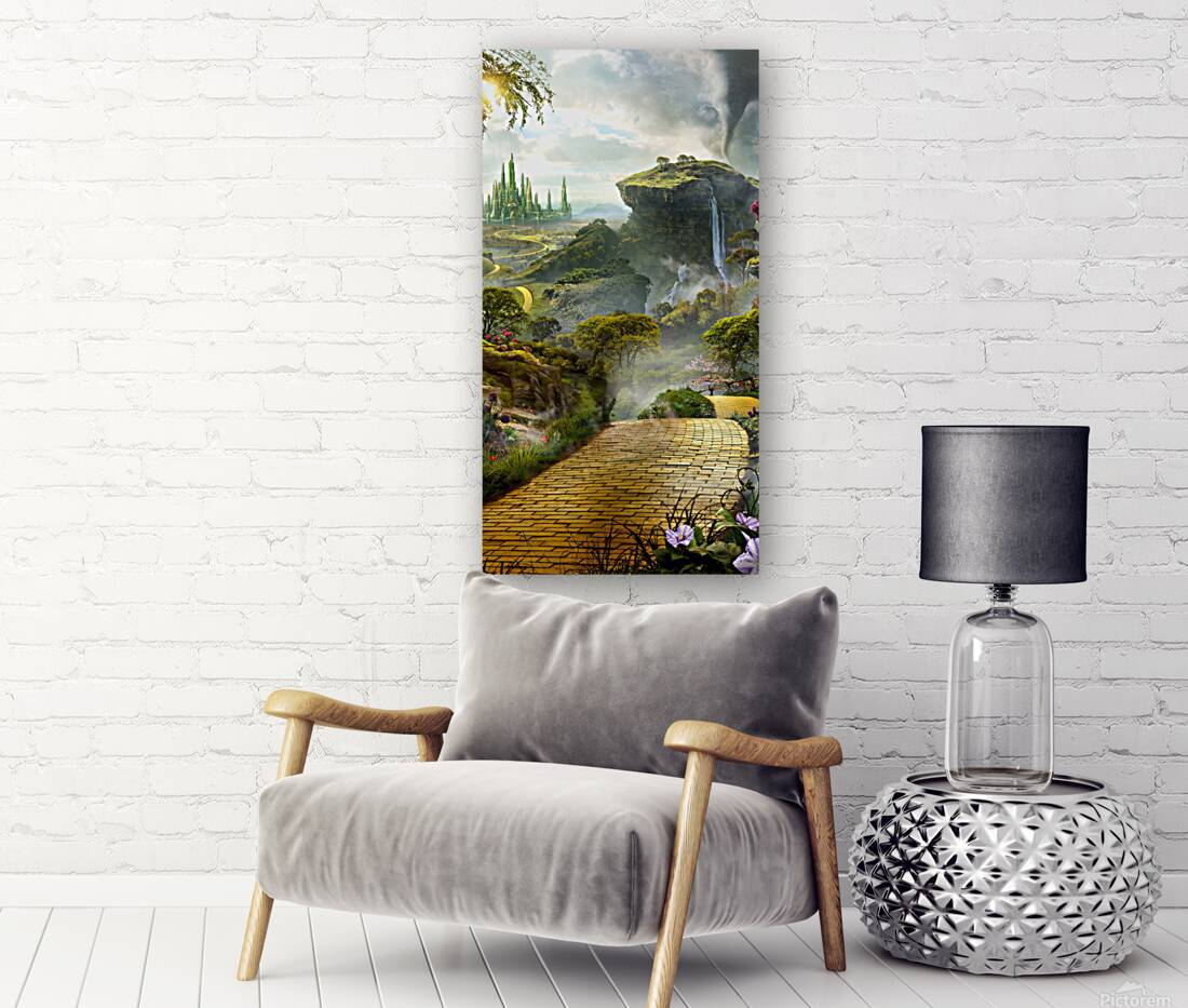 Nature drawing fantasy flower green waterfall Reproduction