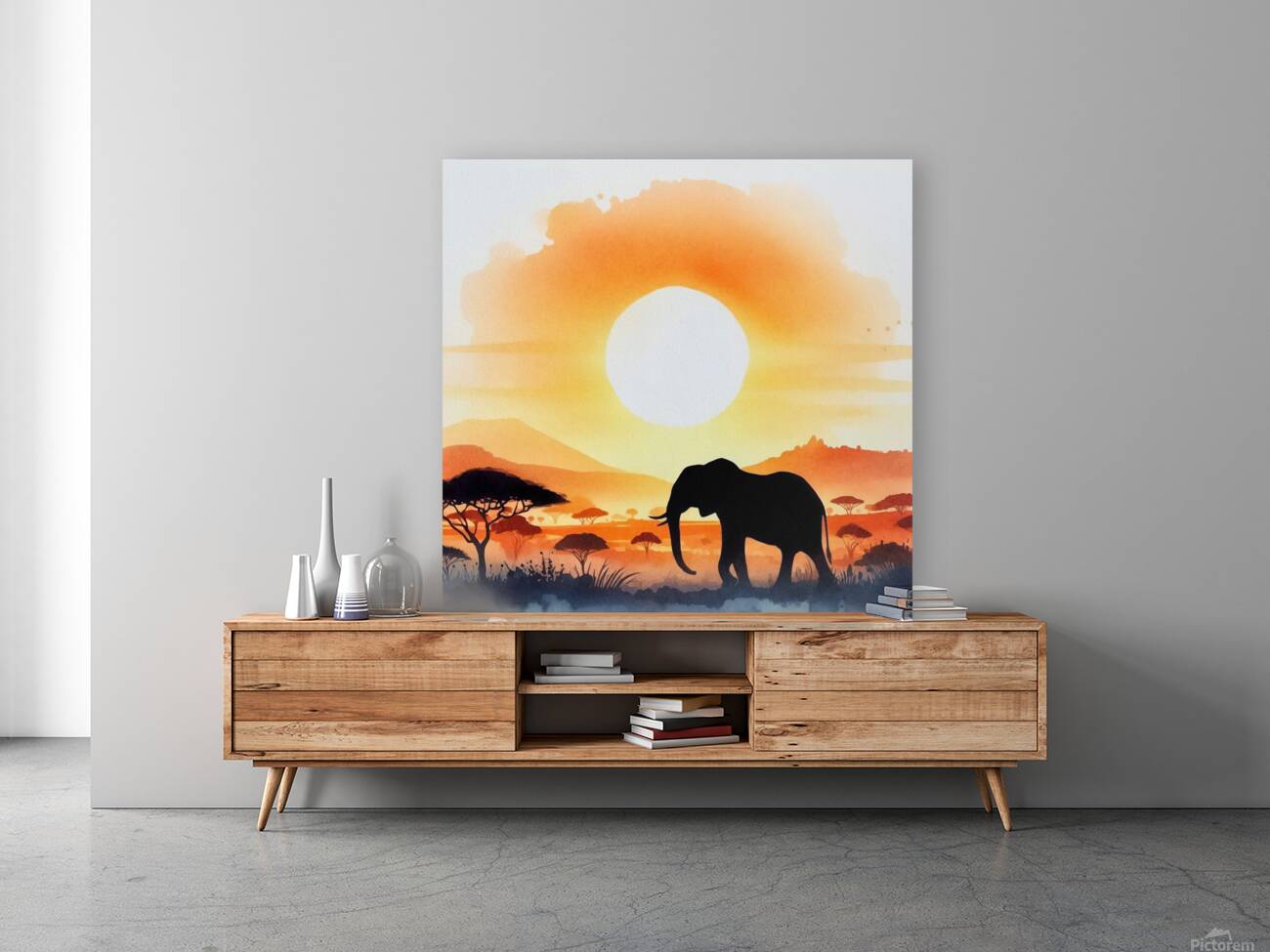 elephant sunset nature Reproduction