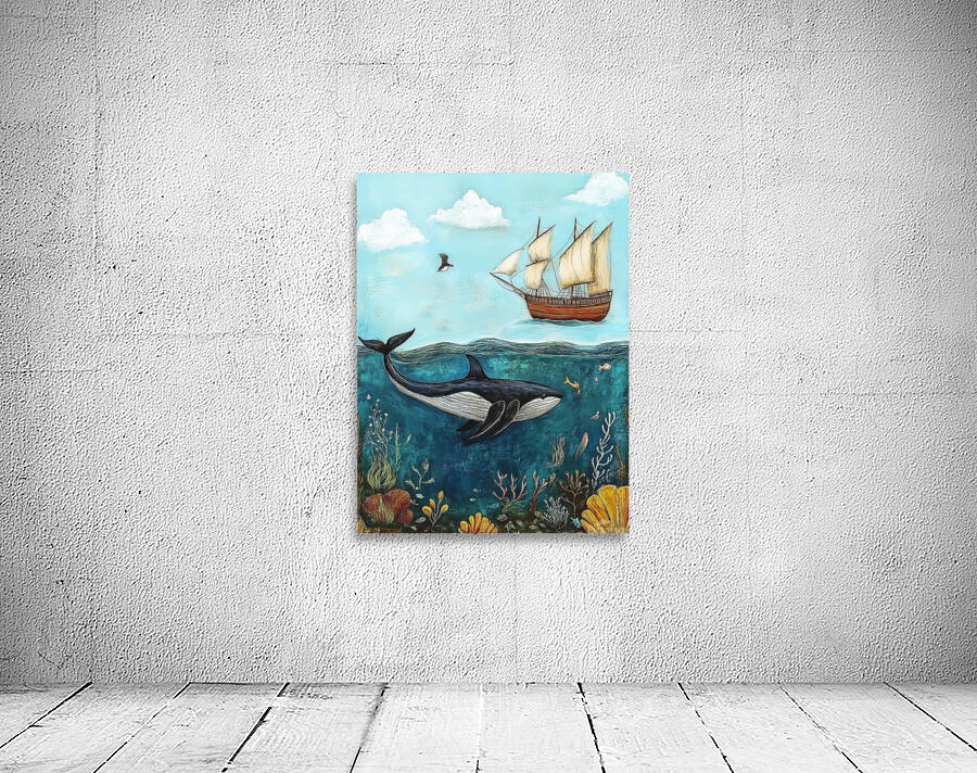 ship whale ocean sea nature Wall Preview