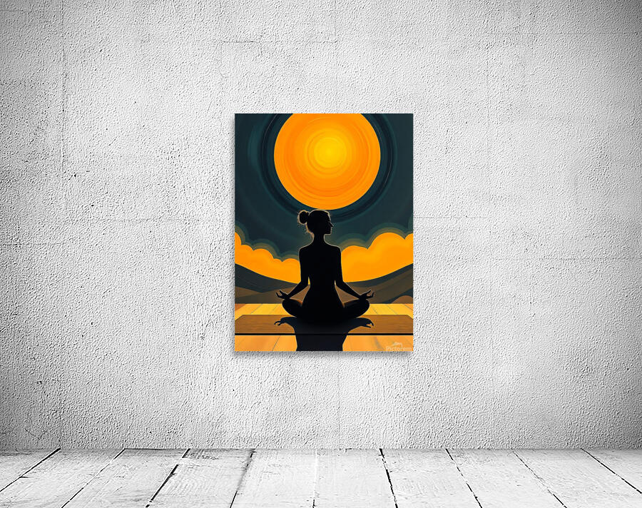 woman yoga meditation Wall Preview