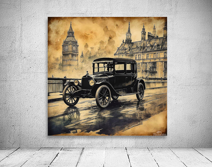taxi cab vintage retro car london Wall Preview