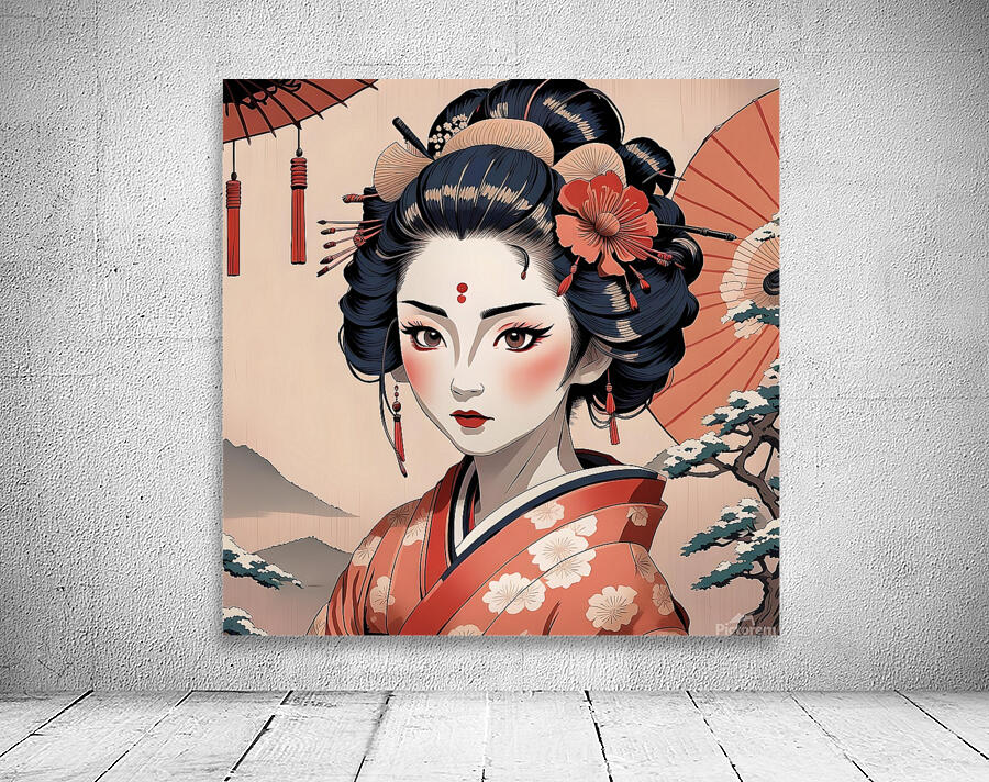 kimono geisha japan woman japanese Wall Preview