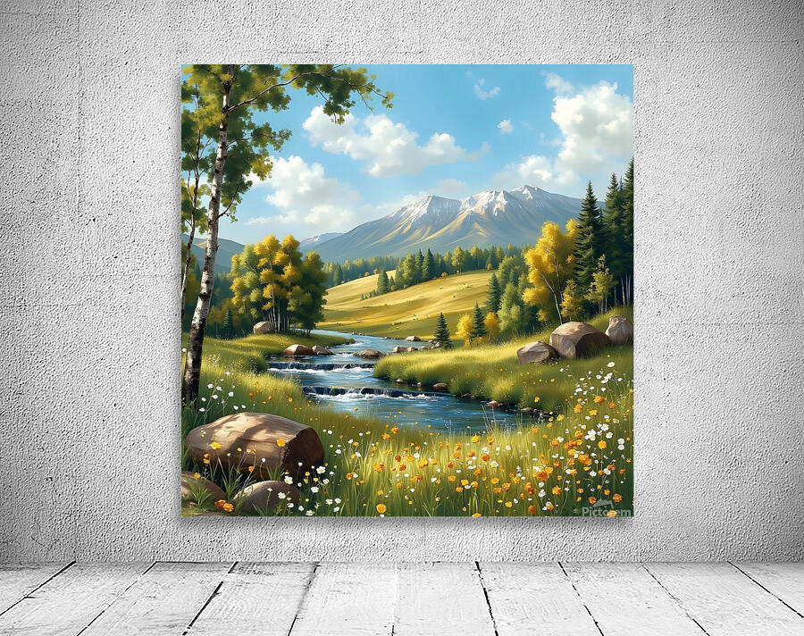 spring landscape mountains Wall Preview