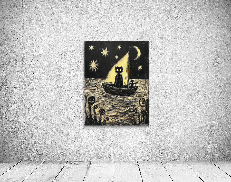 boat sailing night Wall Preview
