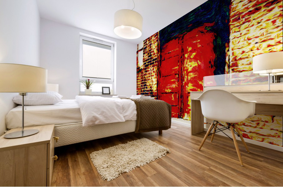 The Red Door Mural print