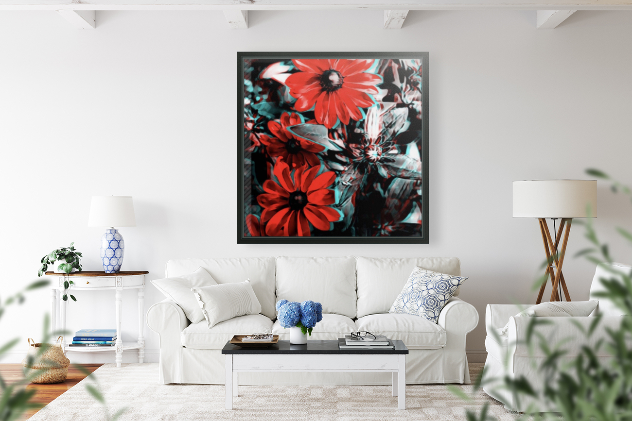 Flowers In 3D Reproduction