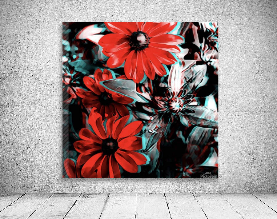 Flowers In 3D Wall Preview