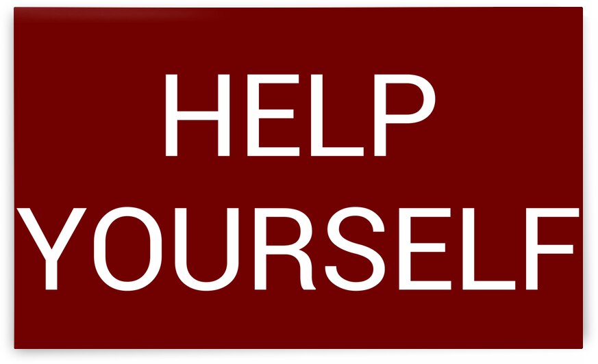 HELP YOURSELF blood red by Lenie Blue by Lenie Blue
