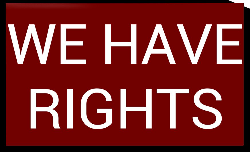 WE HAVE RIGHTS blood red by Lenie Blue by Lenie Blue