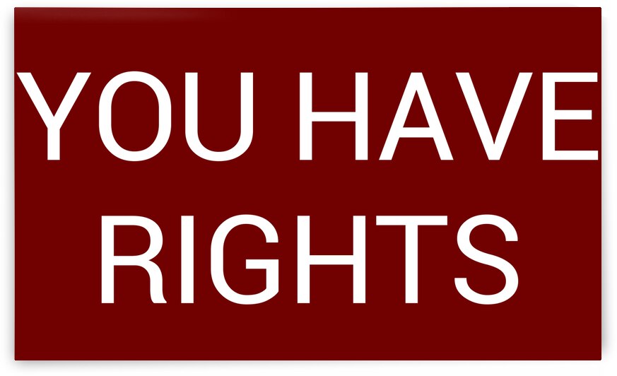 YOU HAVE RIGHTS blood red by Lenie Blue by Lenie Blue