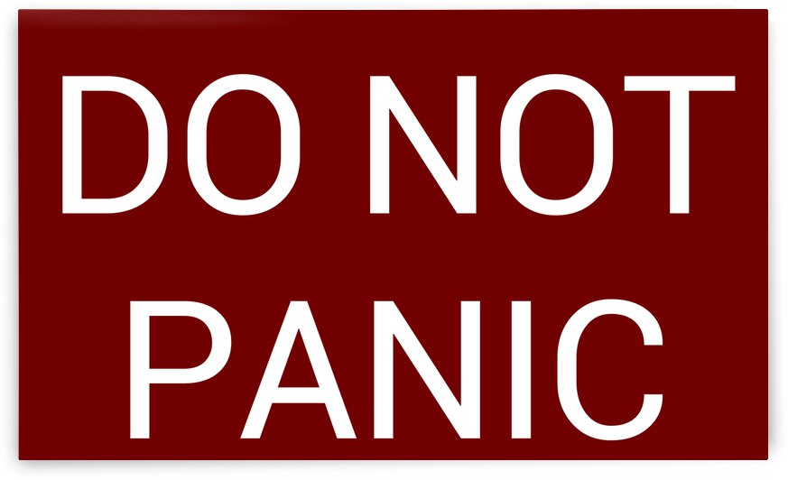 DO NOT PANIC blood red by Lenie Blue by Lenie Blue