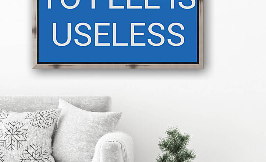 TO FLEE IS USELESS blue by Lenie Blue by Lenie Blue