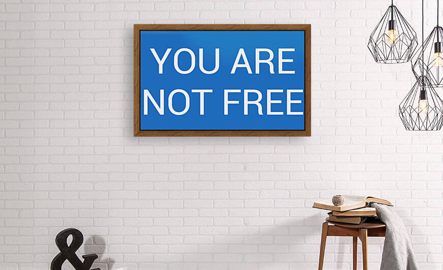 YOU ARE NOT FREE blue by Lenie Blue by Lenie Blue