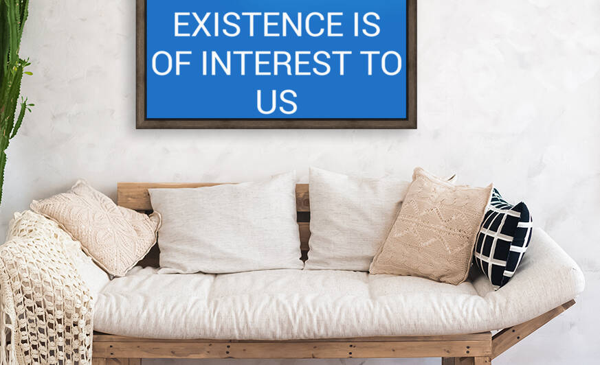 YOUR EXISTENCE IS OF INTEREST TO US blue by Lenie Blue by Lenie Blue