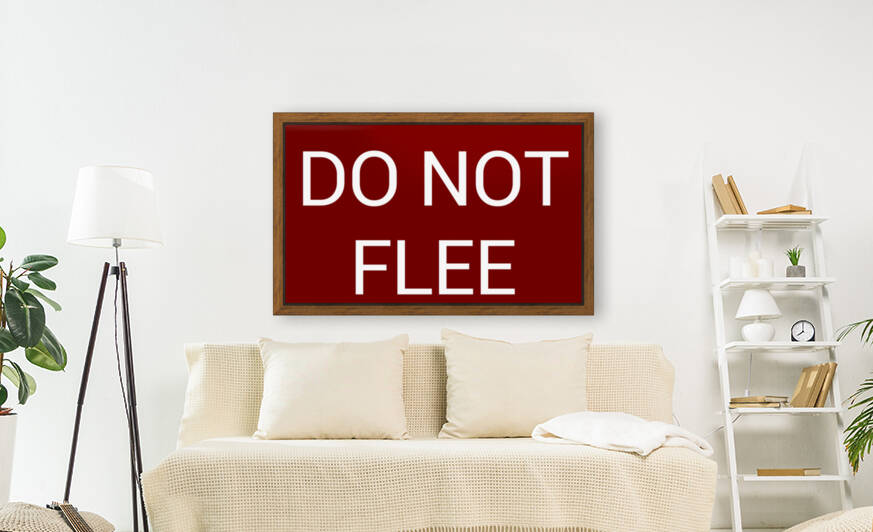 DO NOT FLEE blood red by Lenie Blue by Lenie Blue