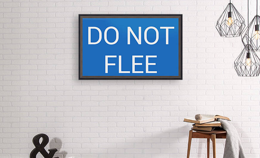 DO NOT FLEE blue by Lenie Blue by Lenie Blue