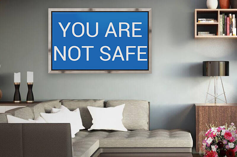 YOU ARE NOT SAFE blue by lenie Blue by Lenie Blue