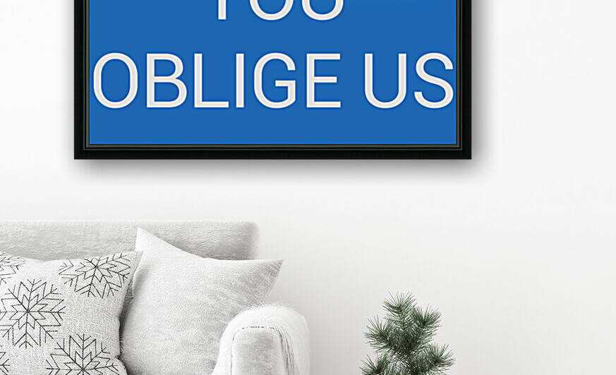 YOU OBLIGE US blue by Lenie Blue by Lenie Blue