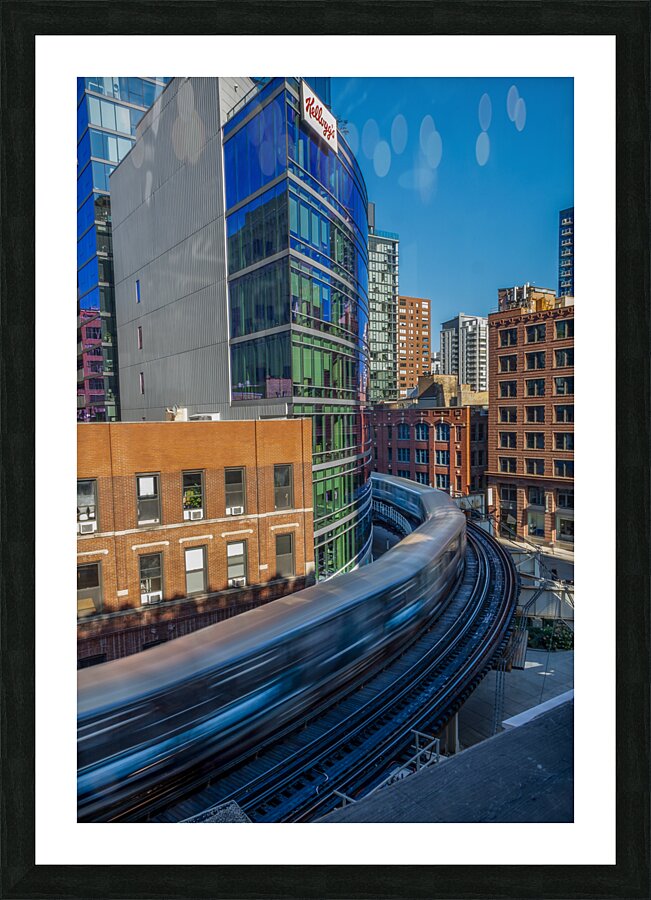 Chicago Train Picture Frame print