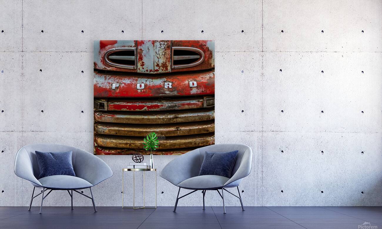 Red Ford Front Grill Reproduction