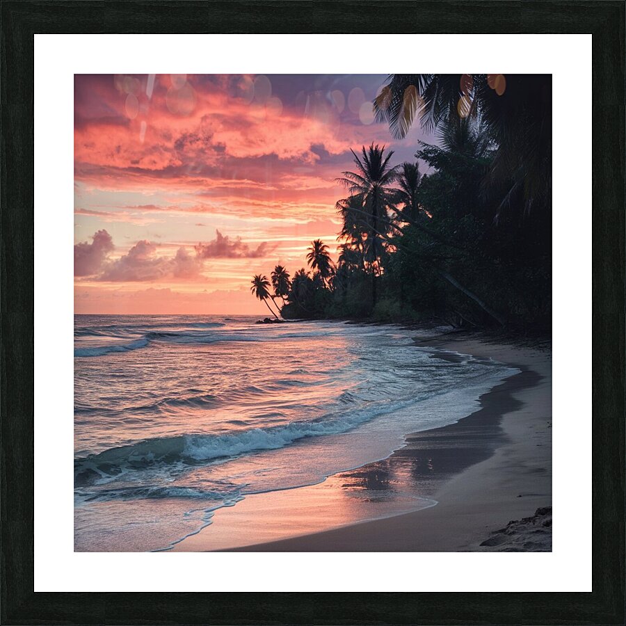 this stunning wall picture features a serene coas Picture Frame print