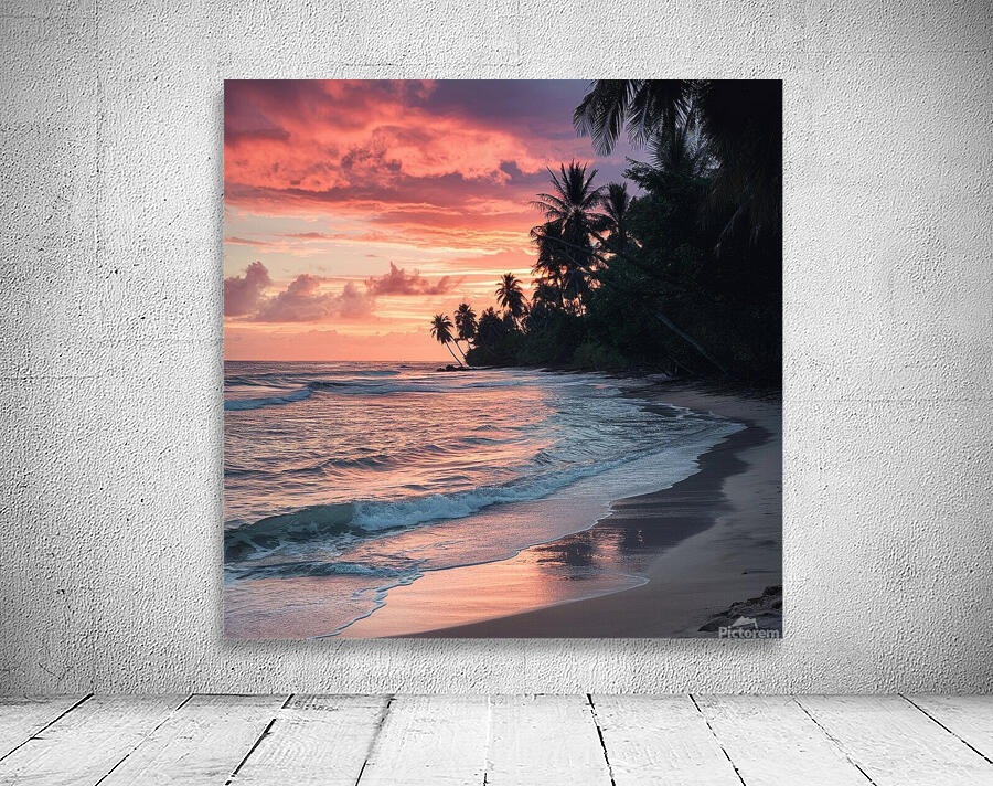 this stunning wall picture features a serene coas Wall Preview