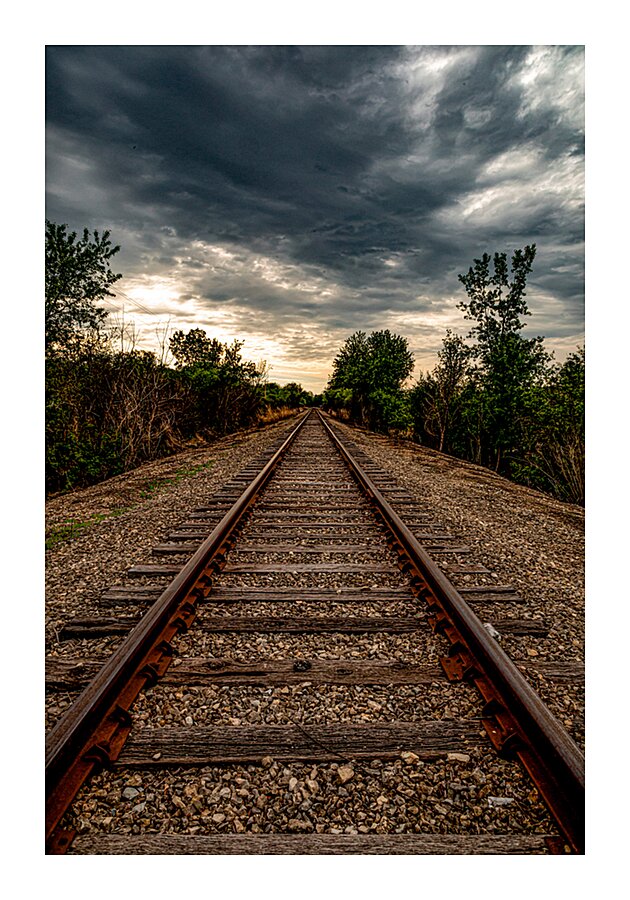White River Trail Tracks Picture Frame print