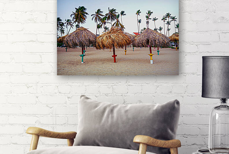 Beach Palapas by Roxane Frenette Faulkner