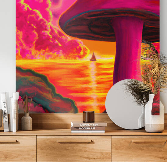 Shroon Over Sunset Waters with Sailboat by JRG in The Studio   Jennifer Golden
