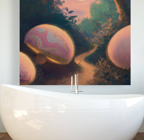 Pink Shroons Under the Moon by JRG in The Studio   Jennifer Golden