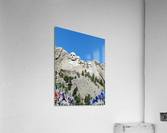 Mt Rushmore flags Acrylic Print