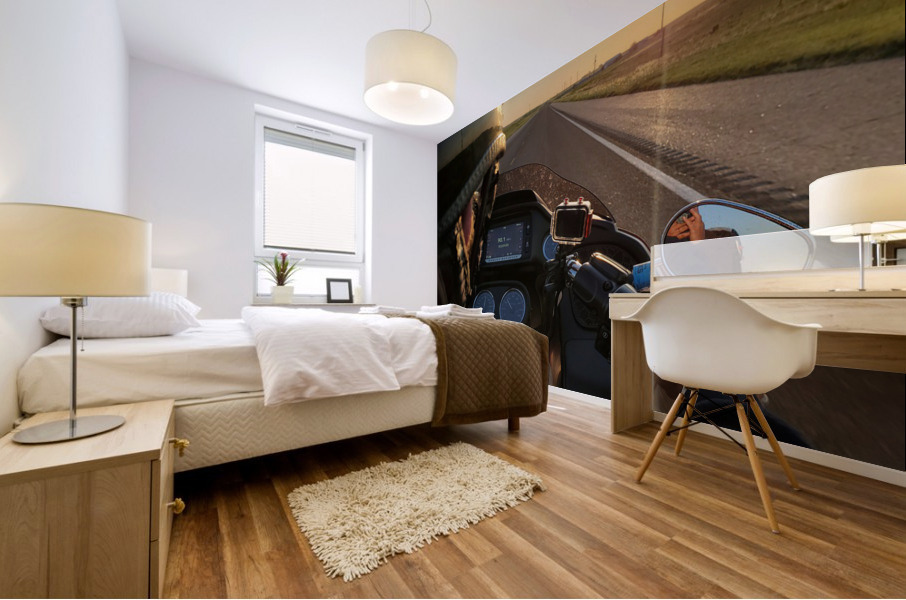 Riding at Dawn Mural print