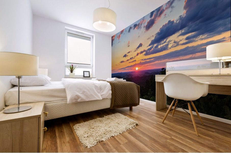 Sunset on the Ridge Mural print