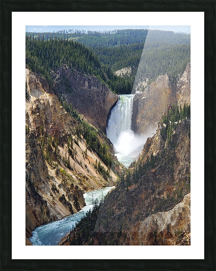 Yellowstone Waterfall Picture Frame print