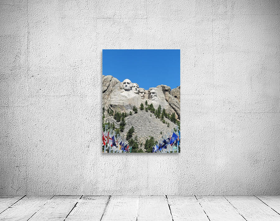 Mt Rushmore flags Wall Preview