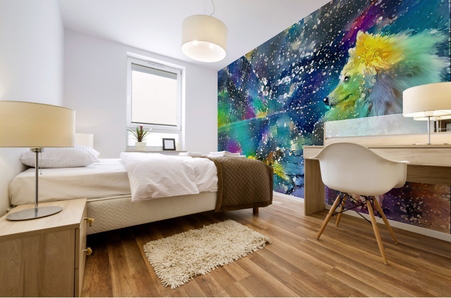 MultiColPup Mural print