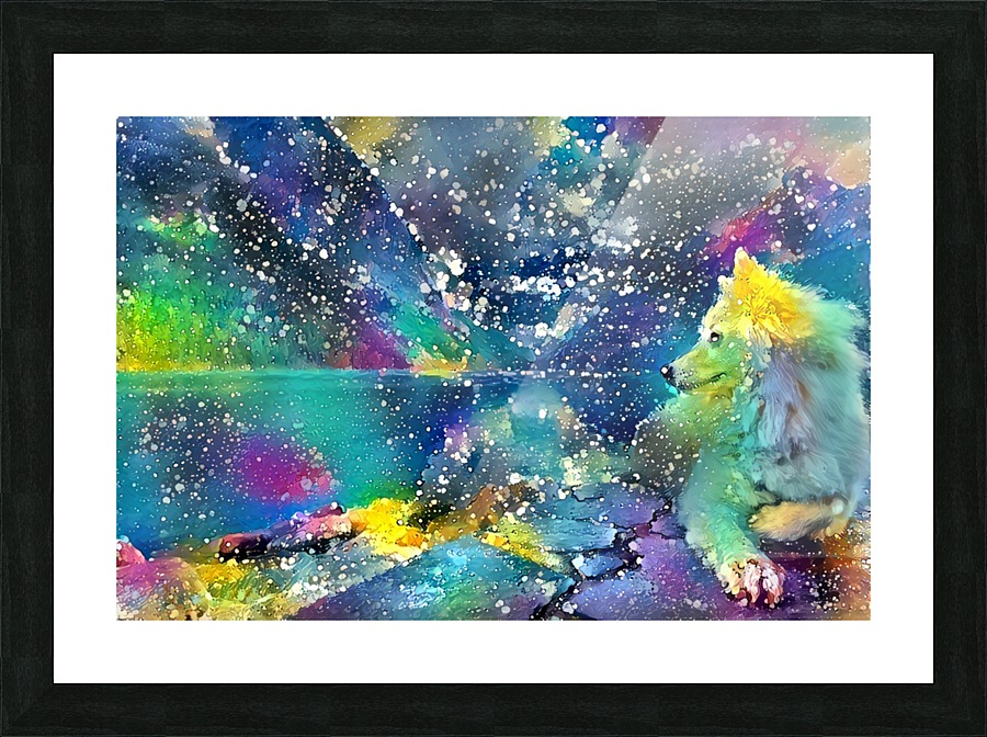 MultiColPup Picture Frame print