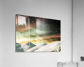 Sunset glow over the white peaks Acrylic Print