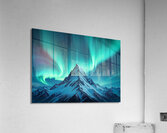 Magic of twilight on the ice peaks Acrylic Print