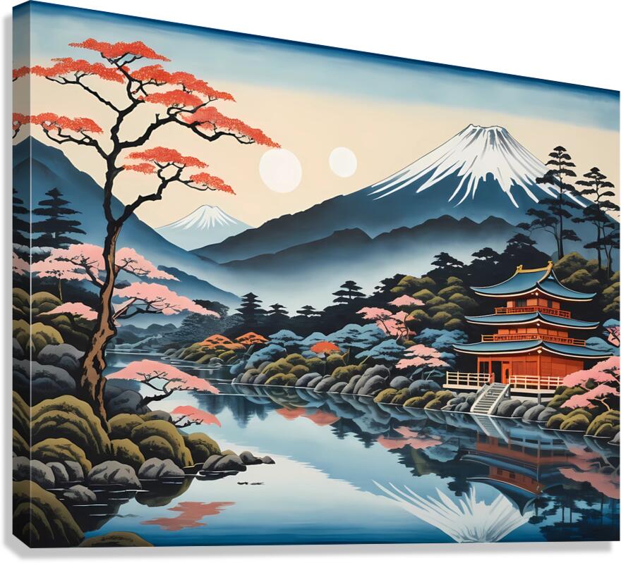 Serene Echoes: Ukiyo-e Inspirations Canvas Print