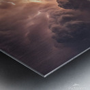 Sky. Dance of lightning and fire. Metal print