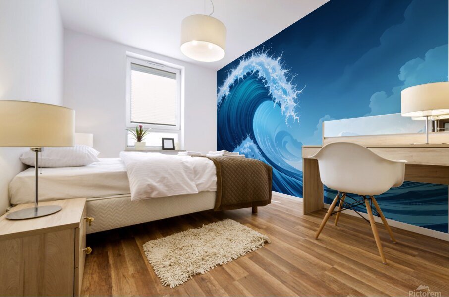 Blue Tide Mural print