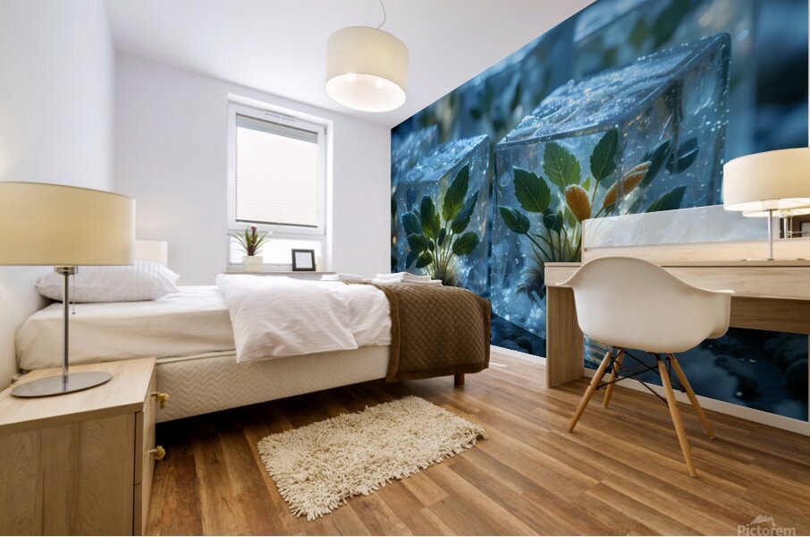 Crystal Flora Mural print