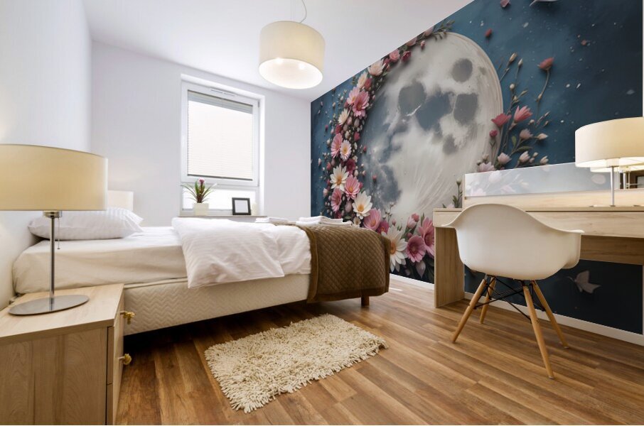 Floral Moonlight Mural print