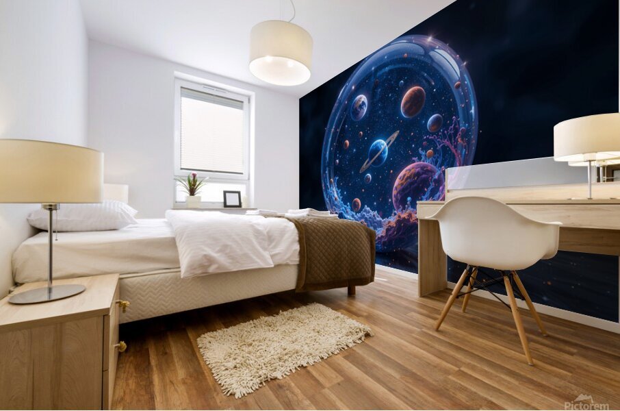  Cosmic Bubble Voyage Mural print