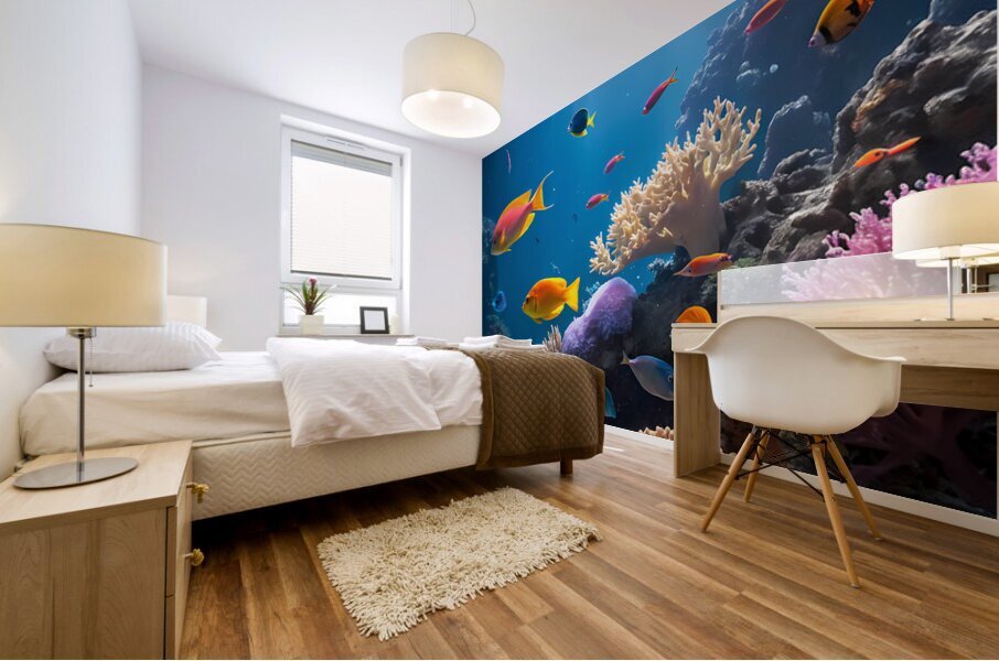 Coral Symphony Mural print