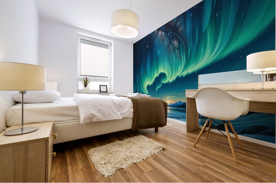 Aurora & the Celestial Dance Mural print
